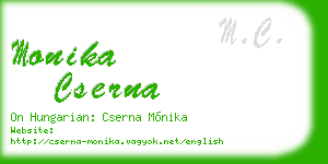 monika cserna business card